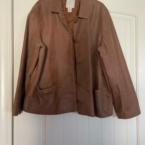 Brown Leather jacket size XL